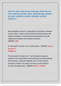 ENP TEST FINAL EXAM ACTUAL EXAM AND EXAM PRACTICE  WITH COMPLETE 500 REAL EXAM QUESTIONS AND CORRECT  DETAILED ANSWERS &lpar;VERIFIED ANSWERS&rpar; &sol;ALREADY  GRADED A&plus;