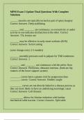 MPM Exam 3 Update Final Questions With Complete Solutions