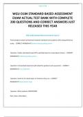 WGU D184 STANDARD BASED ASSESSMENT EXAM ACTUAL TEST BANK WITH COMPLETE 200 QUESTIONS AND CORRECT ANSWERS JUST RELEASED THIS YEAR