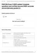 PNR 206 Exam 3 2025 update Complete questions and verified answers&sol;100&percnt; accurate answers&vert;already graded A&plus;