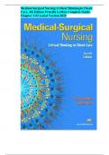 Test Bank For Medical-Surgical Nursing Critical Thinking in Client Care&comma; 4th Edition Priscilla LeMon Complete Guide  Chapter 1-52 Latest Version 2025
