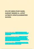 ETA CPP &lpar;2025&rpar; STUDY GUIDE&comma; ALREADY GRADED A&plus;&comma; LATEST ULTIMATE UPDATE&comma;GUARANTEED SUCCESS&period;