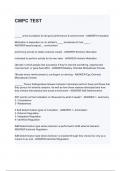 CMPC TEST questions and answers