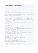 CMPC Exam Prep Overall questions and answers