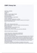 CMPC Study Set questions and answers