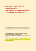 NURS 485 EXAM 1&comma; LATEST PREMIUM EXPERT UPDATE&lpar;2025&rpar;&vert;ALREADY GRADED A&plus;&vert;GUARANTEED SUCCESS&period;