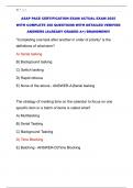 ASAP PACE CERTIFICATION EXAM ACTUAL EXAM 2025 WITH COMPLETE 300 QUESTIONS WITH DETAILED VERIFIED  ANSWERS &lpar;ALREADY GRADED A&plus;&rpar; BRANDNEW&excl;&excl;&excl;