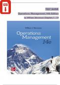 TEST BANK for Operations Management&comma; 14th Editio by William Stevenson&comma; Verified Chapters 1 - 19&comma; Complete Newest Version