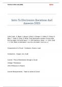 Intro To Electronics Questions And Answers 2025.