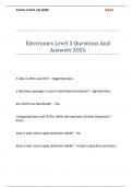 Electronics Level 3 Questions And Answers 2025