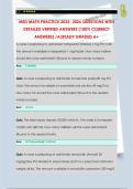 MED MATH PRACTICE 2025- 2026 QUESTIONS WITH  DETAILED VERIFIED ANSWERS &lpar;100&percnt; CORRECT  ANSWERS&rpar; &sol;ALREADY GRADED A&plus;