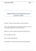 Digital Electronics Questions And Answers 2025