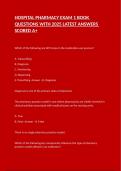 HOSPITAL PHARMACY EXAM 1 BOOK QUESTIONS WITH 2025 LATEST ANSWERS SCORED A&plus;
