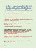 MCH Exam 3 Study Guide Updated 2024 -2025  Complete 130 Questions with 100&percnt; Correct  Detailed Answers &lpar;Verified Answers&rpar; Graded A&plus; 