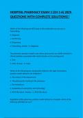 HOSPITAL PHARMACY EXAM 1 &lpar;CH 1-6&rpar; 2025 QUESTIONS WITH COMPLETE SOLUTIONS&excl;&excl;