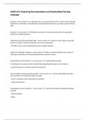 NURS 419&colon; Mastering Documentation and Standardized Nursing Language