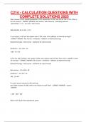 C214 - CALCULATION QUESTIONS WITH COMPLETE SOLUTIONS 2025
