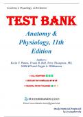 Test Bank For Anatomy and Physiology 11th Edition Patton