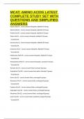 MCAT&colon; AMINO ACIDS LATEST COMPLETE STUDY SET WITH QUESTIONS AND SIMPLIFIED ANSWERS
