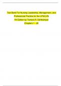 Test Bank For Nursing Leadership&comma; Management&comma; and  Professional Practice for the LPN&sol;LVN 7th Edition by Tamara R&period; Dahlkemper