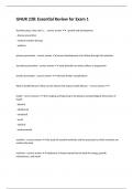 GNUR 238 Essential Review for Exam 1