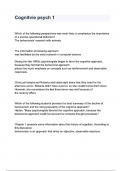 Cognitvie psych 1 questions and answers