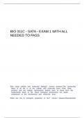 BIO 311C - SATA - EXAM 1