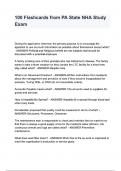 100 Flashcards from PA State NHA Study Exam questions and answers