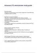 Arkansas LTC administrator study guide questions and answers