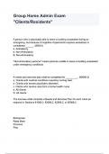 Group Home Admin Exam Clients-Residents questions and answers&period;