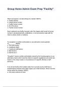 Group Home Admin Exam Prep Facility questions and answers&period;