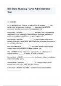 MS State Nursing Home Administrator Test questions and answers
