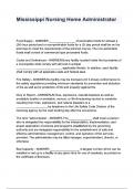 Mississippi Nursing Home Administrator questions and answers