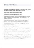 Missouri NHA Exam questions and answers