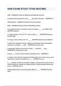 NAB EXAM STUDY STAN MUCINIC questions and answers