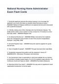 National Nursing Home Administrator Exam Flash Cards questions and answers&period;