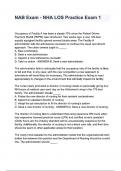 NAB Exam - NHA LOS Practice Exam 1 questions and answers