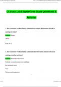 CA State Lead Supervisor Exam Latest 2025 Questions and Answers &lpar;2025 &sol; 2026&rpar; &lpar;Verified Answers&rpar;