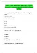 GSEC Exam Questions with 100&percnt; Correct Answers &vert; Latest Version &lpar;2024&sol;2025&rpar; Expert Verified