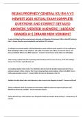 RELIAS&sol;PROPHECY GENERAL ICU RN A V3 NEWEST 2025 ACTUAL EXAM COMPLETE QUESTIONS AND CORRECT DETAILED ANSWERS &lpar;VERIFIED ANSWERS&rpar; &vert;ALREADY GRADED A&plus;&vert;&vert;BRAND NEW VERSION&excl;&excl;