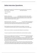 Delta Interview Questions With 100&percnt; Verified Accurate Answers Graded A&plus;&period;