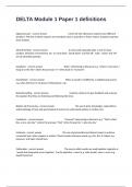 DELTA Module 1 Paper 1 definitions Review Questions And Answers Guaranteed Success&period;