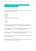 WORKKEYS MATH  EXAM 2025 WITH 100&percnt; ACCURATE SOLUTIONS