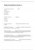 Delta Foundations Exam 1 Actual Questions And Answers Success Guaranteed A&plus; Score&period;
