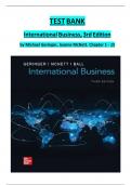 International Business 3rd Edition by Michael Geringer and Jeanne&lowbar;TEST BANK