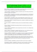 Oral Pathology Exam 1 &lpar;Ch&period; 1&comma; 2&comma; 3&rpar; Complete Questions And Answers