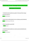 IICRC WTR EXAM Water Damage Restoration Latest 2025 Questions and Answers &lpar;2025 &sol; 2026&rpar; &lpar;Verified Answers&rpar;