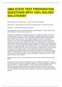 QMA STATE TEST PREPARATION QUESTIONS WITH 100&percnt; SOLVED SOLUTIONS&excl;&excl; 