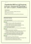 BIOS251 Lab Practicum Chamberlain  &vert; 2026&sol;2027 &vert; Anatomy and Physiology I &vert; 100&plus; Q&A &vert; Grade A &vert; Verified Answers