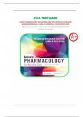 Test Bank Lehne's Pharmacology for Nursing Care&comma; 11th Edition by Jacqueline  Burcham&comma; Laura D&period; Rosenthal &sol;&sol; Complete Chapters &lpar;1-112&rpar; Included&vert; Test Bank 100&percnt; Veri&filig;ed Answers &vert; LATEST